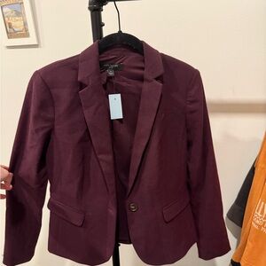 Ann Taylor Purple Blazer Tailored Suit Jacket